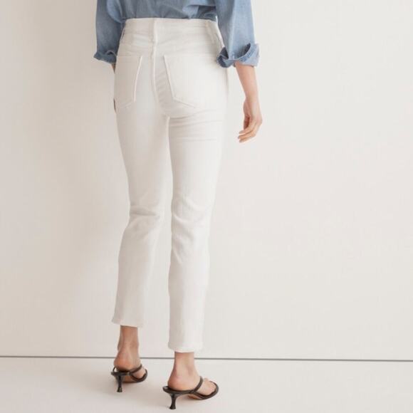 Madewell Women’s Size 27 Stovepipe Jeans in Pure White / Style MC636 - Picture 9 of 9